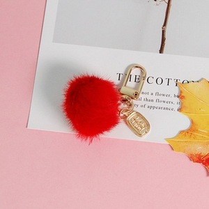 <span class=keywords><strong>Porte</strong></span>-clés en peluche mignon en forme de boule pour voiture, accessoire de sac à main pour femme - Product Image 4