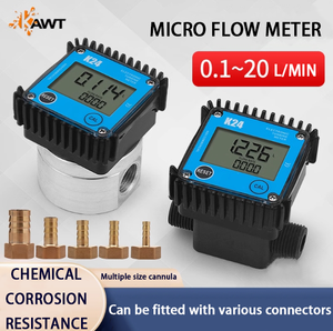 Cavitt K24 Micro Turbine <span class=keywords><strong>Flow</strong></span> <span class=keywords><strong>Meter</strong></span> Liquid Gear <span class=keywords><strong>Meter</strong></span> 1/2 Inch External Thread High Pressure Aluminum Alloy 1-15 L/min 20mm. - Product Image 3