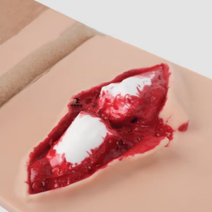 Módulo de Entrenamiento para Fracturas Abiertas de Tibia, Modelo de Simulación de Heridas Abiertas de PVC para Práctica de Sutura - Product Image 4