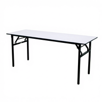 Table de conférence rectangulaire pliante de conception moderne pour l'extérieur, mobilier de bureau en métal pour hôtel et usage domestique