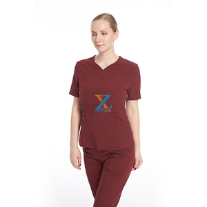 OEM Private Label Hospital Staff Nurse Uniform Design Women's <strong>Scrub</strong> <strong>Top</strong> - Product Image 4