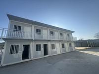 Maison Conteneur de Luxe 20 pieds Préfabriquée avec Panneaux Sandwich Acier pour Logement, Salle de Bain, Usage Scolaire et Hospitalier