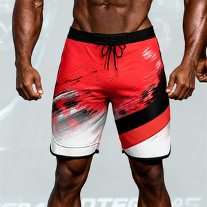 กางเกงขาสั้นผู้ชายแบบฟิต 15/17 นิ้ว สำหรับออกกำลังกาย เพาะกาย วิ่ง แข่งขันโชว์รูปร่าง - Product Image 1