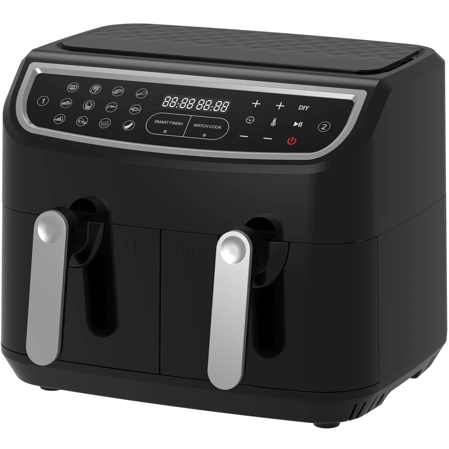 Harga Pabrik Murah Kontrol Digital 5 Qt Frier Oven Penggorengan Udara Dalam Aksesoris Produsen 2X4,5 L