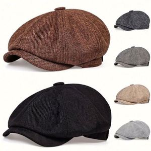 Wholesale Vintage <b>Flat</b> <b>Cap</b> 8 Panel Newsboy <b>Cap</b> Summer Breathable Unisex Sports Casual - Product Image 1