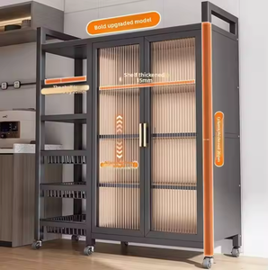 5-Tier Thông Tư Dây Kim Loại Trái Cây Và Rau Lưu Trữ Giá Nhà Bếp Lớn Giỏ Với Bánh Xe Cho Phòng Tắm Sử Dụng Và Nồi Lưu Trữ - Product Image 2