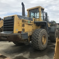 Komatsu traktor muatan depan otomatis penuh, pemuat Backhoe roda Tiongkok tangan kedua untuk dijual menampilkan komponen Motor mesin inti