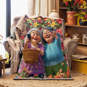 Couverture en flanelle super douce toutes saisons pour <span class=keywords><strong>grand</strong></span>-mère Cartoon pour canapé Couverture chaude pour cheval pour chambre à coucher Couch Camping Naps Cover - Product Image 2