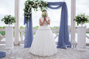 Aangepaste Chiffon Witte Achtergrond Fotografie Achtergrond Bruiloft Stadium Decoratie Achtergrond - Product Image 5
