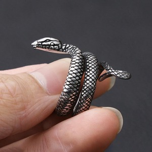 yunnique Snake Shape <b>Ring</b> Gold Steel Color Unisex Fashion Jewelry Party Accessory - Product Image 3
