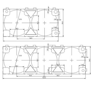 Soporte de Empalme para Baterías de Litio 33140, Soporte de Empalme Universal 1x2 1x3 para Celdas de Baterías de Litio, Venta Directa de Fábrica - Product Image 4