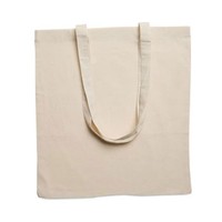 Bolsa de Mano Promocional de Algodón Cottonel, 140g, Beige, Cuadrada, Casual, Hecha en Italia, Técnica de Costura Modelo MO9267-13