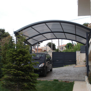 Abri de voiture extérieur à double place, résistant à la neige, structure métallique, toit en polycarbonate, garages avec garantie de 10 ans - Product Image 6