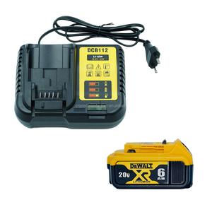 Kit de batterie Li-ion <span class=keywords><strong>DEWALT</strong></span> <span class=keywords><strong>DCB112</strong></span> <span class=keywords><strong>chargeur</strong></span> rapide + DCB206 6,0 Ah 20 V MAX pour outils sans fil - Product Image 1