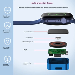 <span class=keywords><strong>Chargeur</strong></span> magnétique <span class=keywords><strong>portable</strong></span> pour <span class=keywords><strong>induction</strong></span>, charge rapide, port Type-C, 5W, ultra fin, mini, pour montre, chambre à coucher, chevet - Product Image 4
