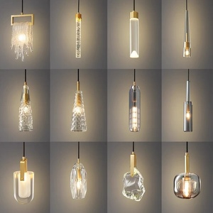 Lustre en cristal tout cuivre, hauteur réglable, éclairage LED, chambre à coucher, chevet, usage commercial, <span class=keywords><strong>B</strong></span>&<span class=keywords><strong>B</strong></span>, restaurants, modèle design - Product Image 2