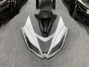 Carenado Delantero Nuevo para Motocicleta <span class=keywords><strong>Kawasaki</strong></span> <span class=keywords><strong>636</strong></span>/<span class=keywords><strong>ZX6R</strong></span> 2013-2018, Acabado Cromado ABS Negro (Marca CFP, Garantía de 3 Meses) - Product Image 2