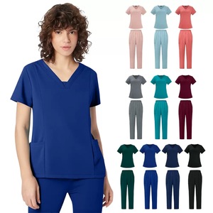 2025 Trends Navy Women's Medical Uniform Scrub <b>Set</b> Factory Price for Pet Clinics & Hospitals Scrubs Uniforms - Product Image 1