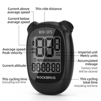 ROCKBROS Spidometer Sepeda Nirkabel Anti Air, Odometer Sepeda Anti Air dengan Layar 1.6 Inci, Speedometer Sepeda Komputer dengan Lampu Latar