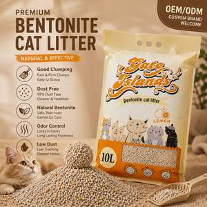 Litière pour chat à faible teneur en poussière, bentonite, forte agglomération, sable sanitaire, prix usine - Product Image 1