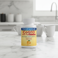 Complément Herbal CoQ10 Coenzyme Q10 200mg Capsules Végétaliennes Antioxydant Adulte Soutient la Santé Cardiaque Énergie Keto BHB