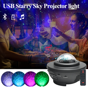 Proiettore di luce notturna stellata per bambini <span class=keywords><strong>galaxy</strong></span> music <span class=keywords><strong>star</strong></span> ruota le onde del proiettore proiettore di luce laser verde con telecomando - Product Image 2