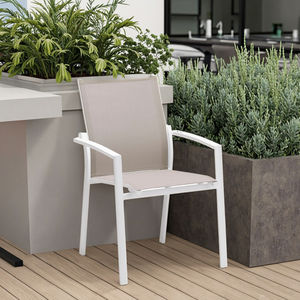 Aluminio exterior jardín Patio <span class=keywords><strong>Bistro</strong></span> café restaurante Pub silla apilable comedor silla para juegos de jardín - Product Image 1