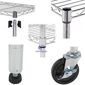 Scaffale in <span class=keywords><strong>acciaio</strong></span> a 6 livelli scaffale per Garage in metallo <span class=keywords><strong>cromato</strong></span> scaffale <span class=keywords><strong>cromato</strong></span> con ruote - Product Image 5