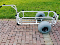 Carrito de playa de aluminio TC-2022 con ruedas de malla de 12 pulgadas, 4 soportes para cañas, carrito de pesca, carrito de herramientas, OEM para exteriores