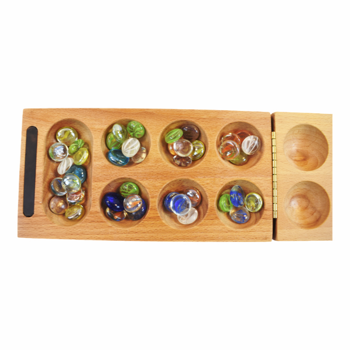 Handmade High Quality Solid Wood African Wooden Mancala Board Game