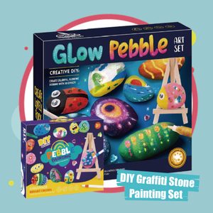 <span class=keywords><strong>Kit</strong></span> de <span class=keywords><strong>peinture</strong></span> aux galets qui brillent dans le noir, vente chaude - Product Image 1