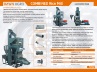 Moulin à riz commercial à haut rendement DAWN AGRO 6N2000 D PRO MAX avec moteur diesel, capacité de 1000 kg et machine à décortiquer le riz domestique 4-en-1