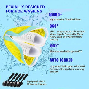Bolsas para zapatos de lavandería de poliéster ligeras de fácil limpieza reutilizables para lavadora secadora con 5 cremalleras de repuesto para reducción de ruido - Product Image 3