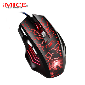 IMICE A7 Gamer-Maus mit Farbiger Hintergrundbeleuchtung, Hochpräziser Optischer Sensor, ABS LED Optische Maus mit Programmierbaren Tasten für Büro - Product Image 5