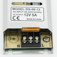 12V5A 60W transformateur d'alimentation interrupteur DC24V2.5A commutation LED pilote CCTV caméra système de sécurité adaptateur convertisseur 12V