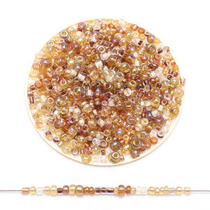 Zhubi 18 Gramos de Cristales de Topacio Mix de Cuentas de Semilla 11/0 10/0 2mm 3mm Cuentas Redondas de Vidrio para Pulseras Dijes DIY para Hacer Joyería - Product Image 3