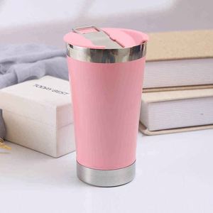 Modern Stainless Steel Beer <b>Mug</b>-Vacuum <b>Insulated</b> Eco-Friendly with Handle and Lid - Product Image 5
