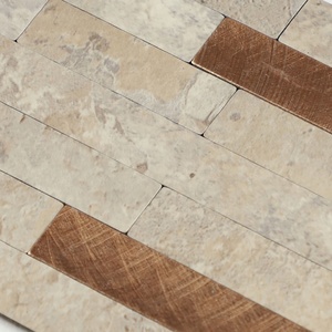 OEM/ODM Peel and Stick <b>Backsplash</b> Mosaic Faux Stone Look Mixed Aluminium Peel-and-stick-<b>tile</b> for Walls - Product Image 5