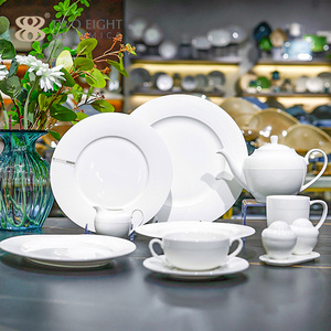 Platos <span class=keywords><strong>de</strong></span> porcelana blancos modernos para catering, juego <span class=keywords><strong>de</strong></span> vajilla <span class=keywords><strong>de</strong></span> lujo, juego <span class=keywords><strong>de</strong></span> cuencos, platos <span class=keywords><strong>de</strong></span> <span class=keywords><strong>cena</strong></span> - Product Image 1