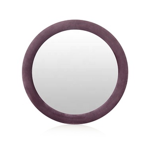 Tela envuelto decoración del hogar <span class=keywords><strong>espejo</strong></span> de pared redondo - Product Image 1