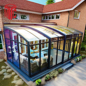 Cadre moderne d'alliage d'aluminium de véranda de stratifié gâché avec le toit en verre trempé pour résidentiel - Product Image 5