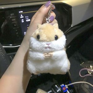 Hamster Fur Doll Keychain Pendant Doll Hamster Cute <b>Backpack</b> Doll Plush School Bag Pendant Charm Plush Pompom Plush 3D Key Chain - Product Image 6