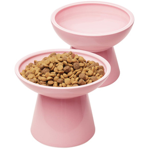 Comedero Elevado de Cerámica Sólida y Madera para Mascotas, Antideslizante e Impermeable, para Perros y Gatos, con Soporte de Madera, Venta al Por Mayor 2025 - Product Image 1