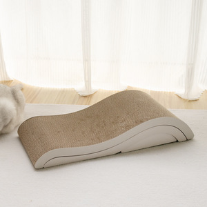 Papan Cakar Kucing Kertas Bergelombang Ramah Lingkungan Anti-Selip Tahan Aus Tanpa Lapisan Lepas Sofa Tempat Tidur Kucing Terintegrasi - Product Image 5