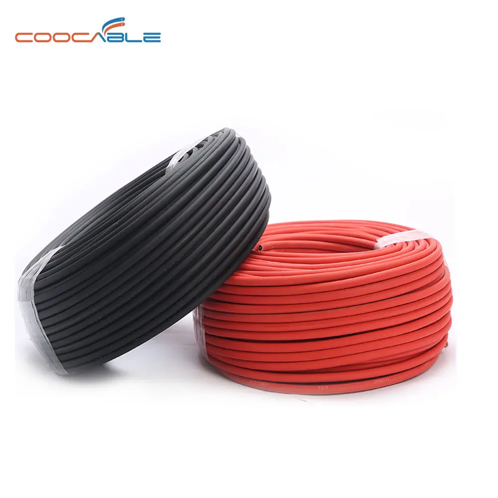 XLPO Tinned Copper DC Solar Cable PV Wire 4mm/6mm TUV Solar Cables for Solar Panel