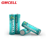 Grosir Langsung Pabrik Baterai Lithium Rechargeable GMCELL 14500 1.5V 4 Pack 3000mWh 1000 Siklus Bersertifikasi CE/FCC Garansi 1 Tahun