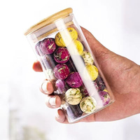 Fabriqué à la main Mini Boule Naturel Detox Blooming Fleur Boule Tisane Cadeau Tube De Verre Santé Jasmin Hibiscus