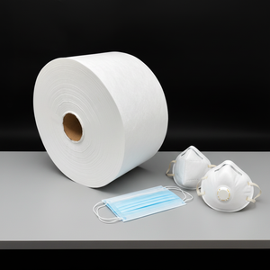 100% Polypropylen PP Wasser-Elektret Meltblown-Gewebe 175mm 185mm 25 GSM BFE99 Rolle Elektrostatisches Meltblown-Vliesstoff - Product Image 1
