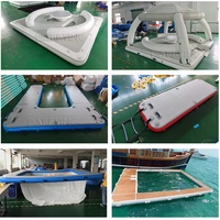 Mini station d'accueil flottante, ponton gonflable pour bateau, jet ski et marina