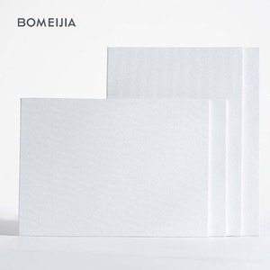 FIXSMITH Lot de 4 panneaux de toile vierges pour peinture - 27,9 x 35,6 cm - Blanc - 100 % coton apprêté